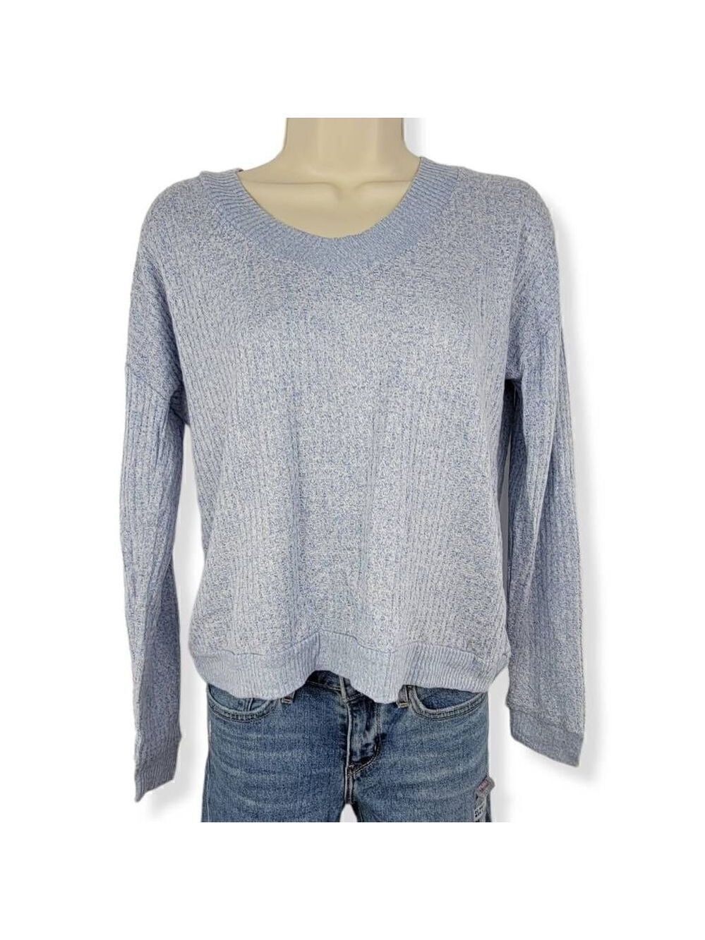 Hippie Rose Waffle Knit V-Neck XS Junior